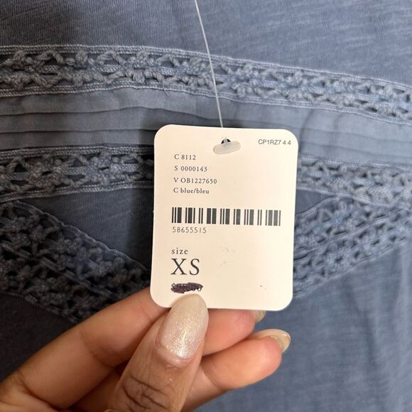 Free People Boy Meets Crochet Long Sleeve Top NWT - Picture 7 of 8